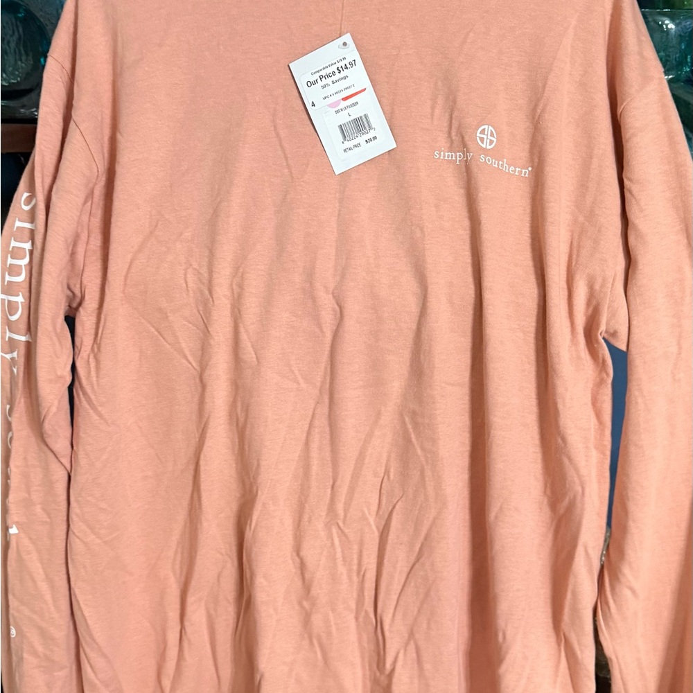 Simply Southern Long Sleeve Tee - Soft Peach